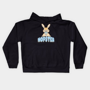 Funny Hipster Bunny Kids Hoodie